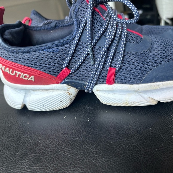 Kids Nautica Eriko Lace-up Sneakers Size 6 Comfy Navy Blue/Red - Picture 4 of 14